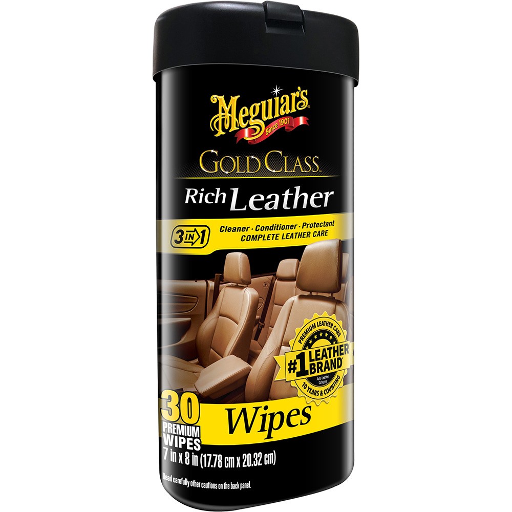 Meguiar's Gold Class&trade; Rich Leather Cleaner & Conditioner Wipes ...