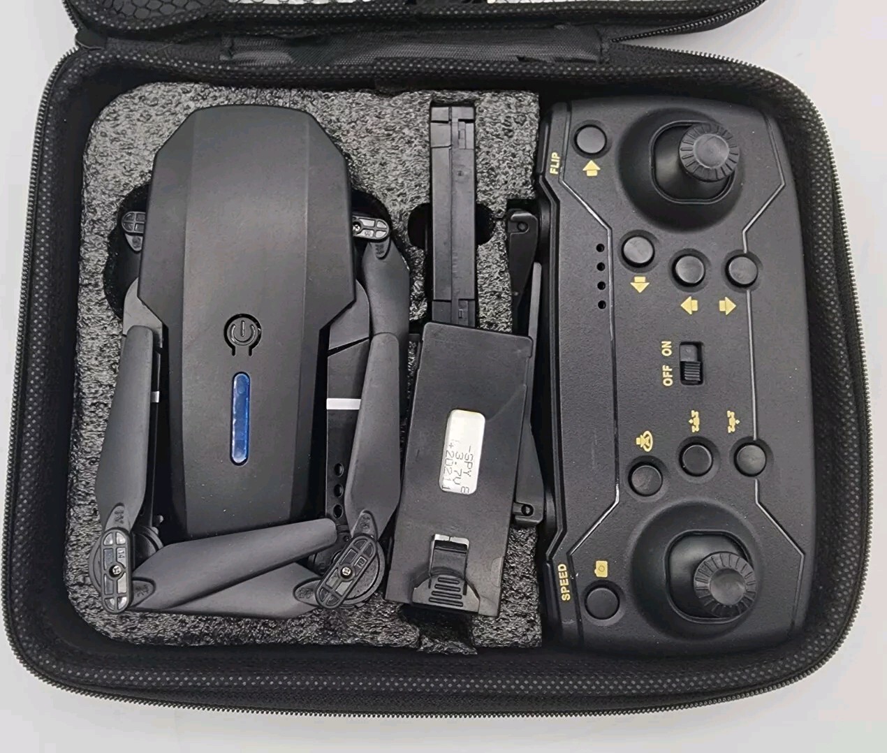 Black RC Drone With Foldable Quadcopter