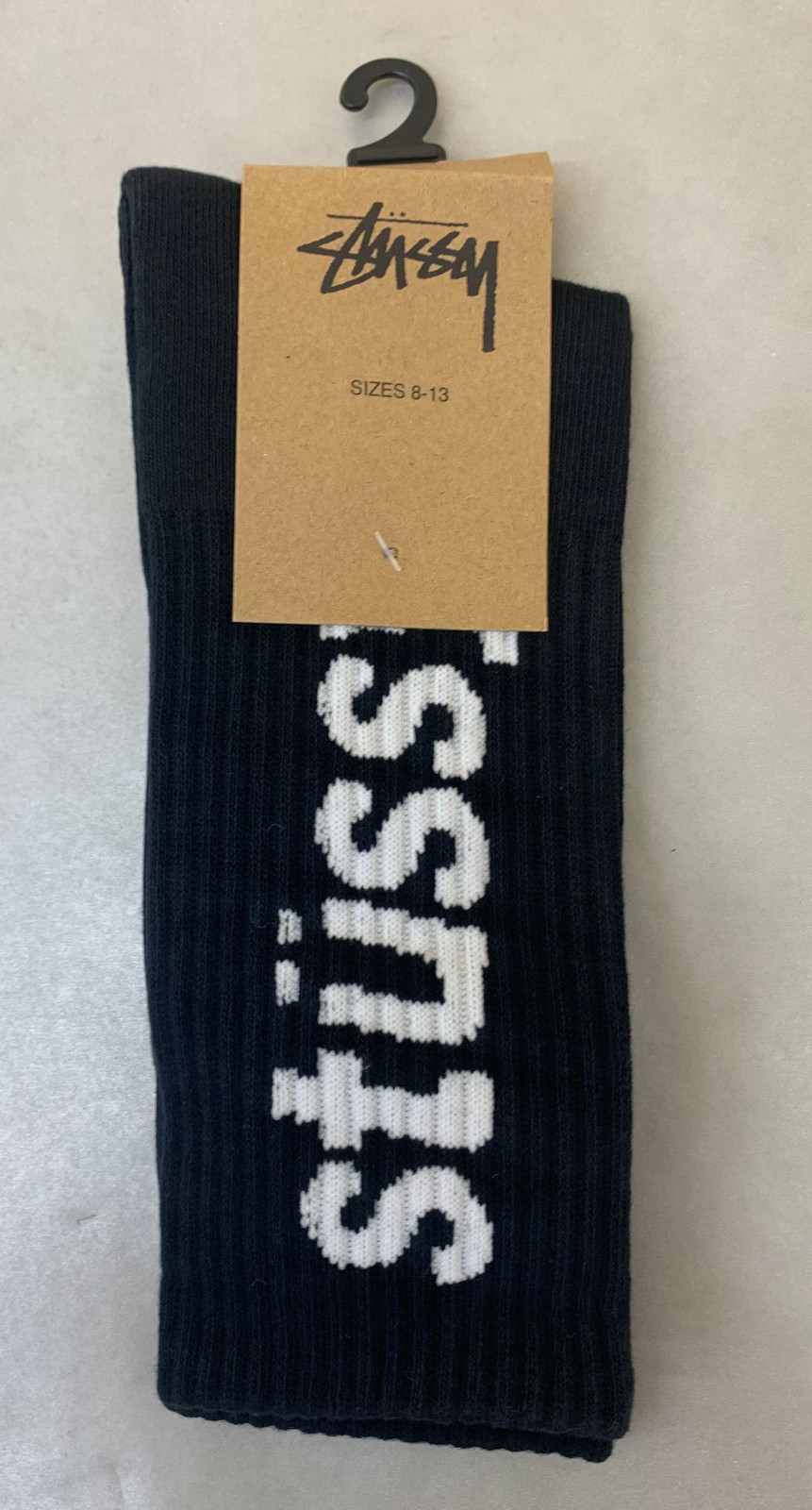Stussy Mens Helvetica Jacquard Crew Socks in Black Size 8-13 (138742)