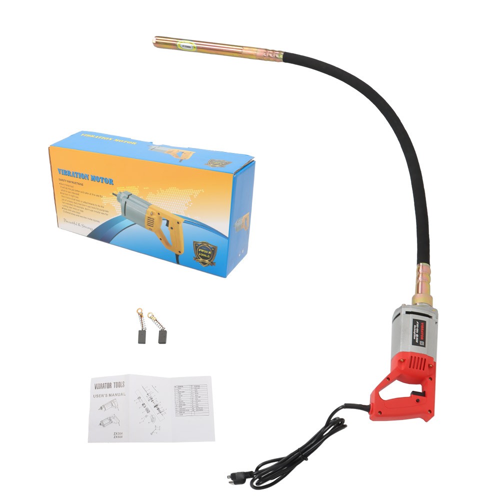With 5 Feet Long Shaft 1300W 110V Concrete Vibrabrater Cement Concrete Tool