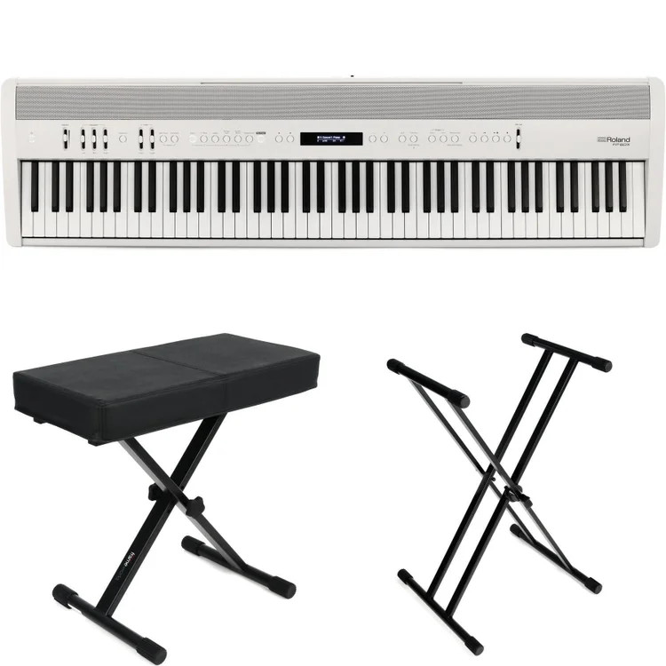 Roland FP-60X Digital Piano Essentials Bundle - White