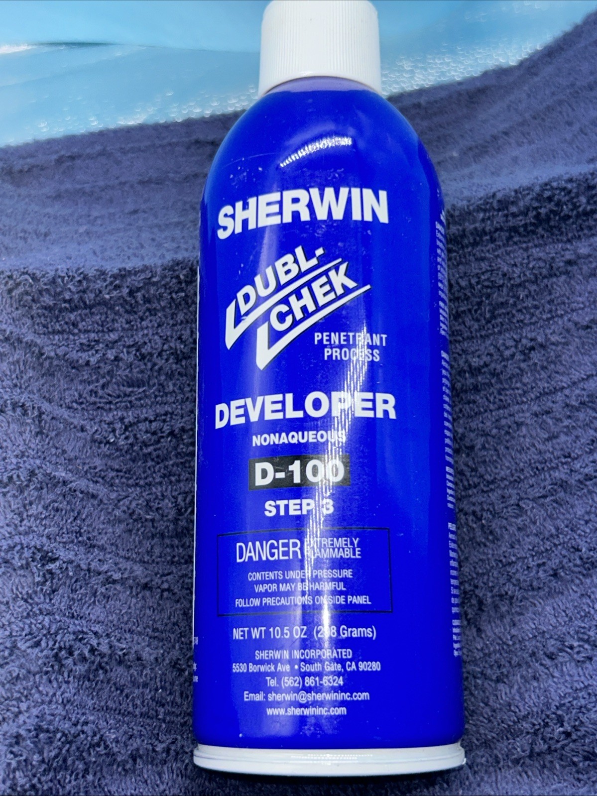 Sherwin Dubl-Chek Penetrant Process Developer - Nonaqueous D-100 Step 3 Crack