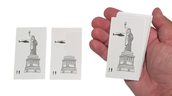 3 Pack VANISHING STATUE OF LIBERTY Signed 33 Cards Illusion Magic Trick Close Up