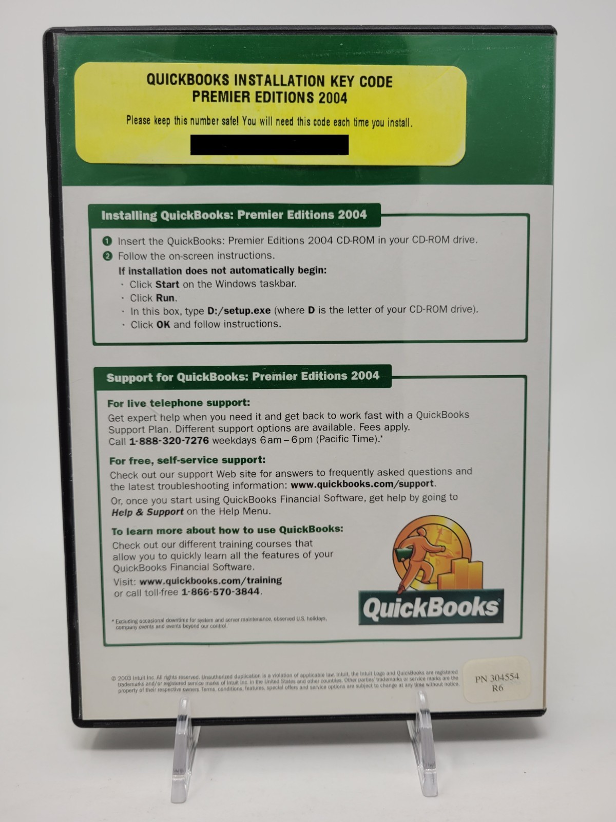 QuickBooks: Premier Editions 2004 CD w/ Product Key for PC Windows