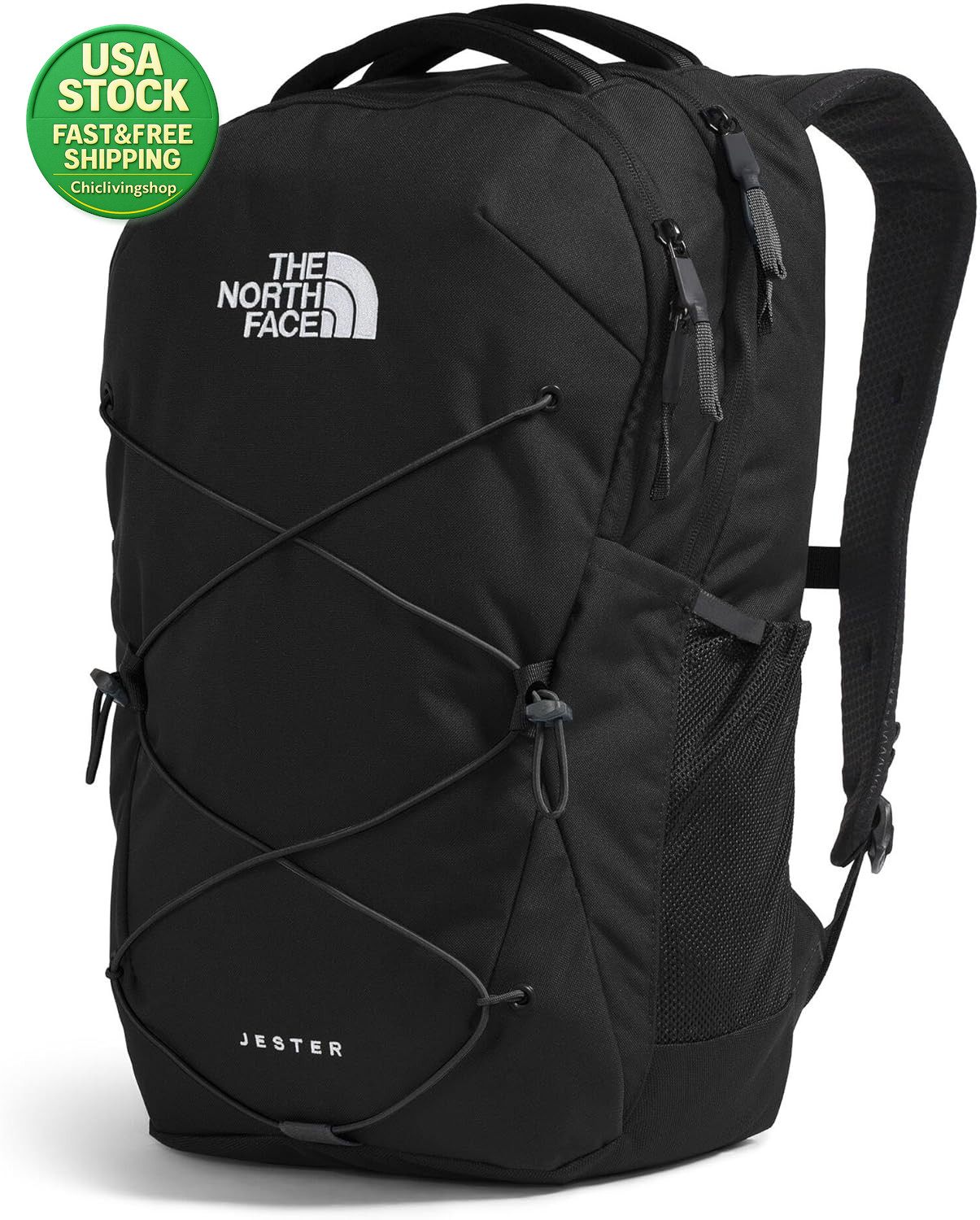The North Face Jester Laptop Backpack 28L Water Repellent TNF Black Daypack