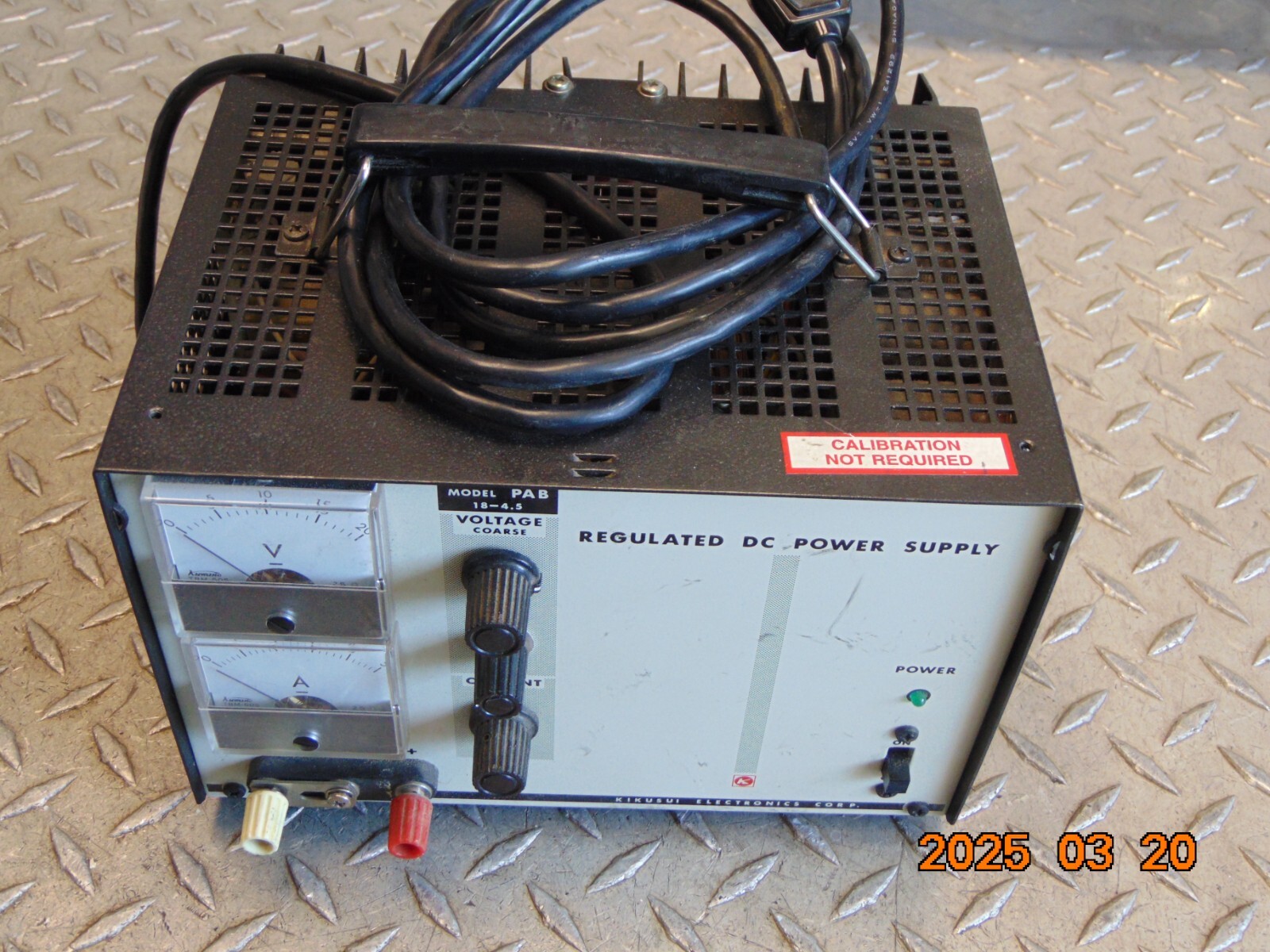 KIKUSUI ELECTRONICS MODEL PAB REGULATED DC POWER SUPPLY