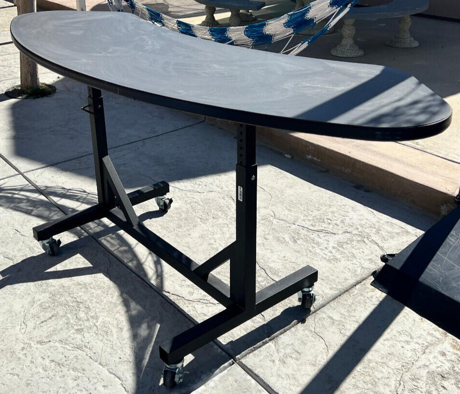 Work Table Adjustable Industrial Height Rolling, Wheel Locks 72-Inch or More