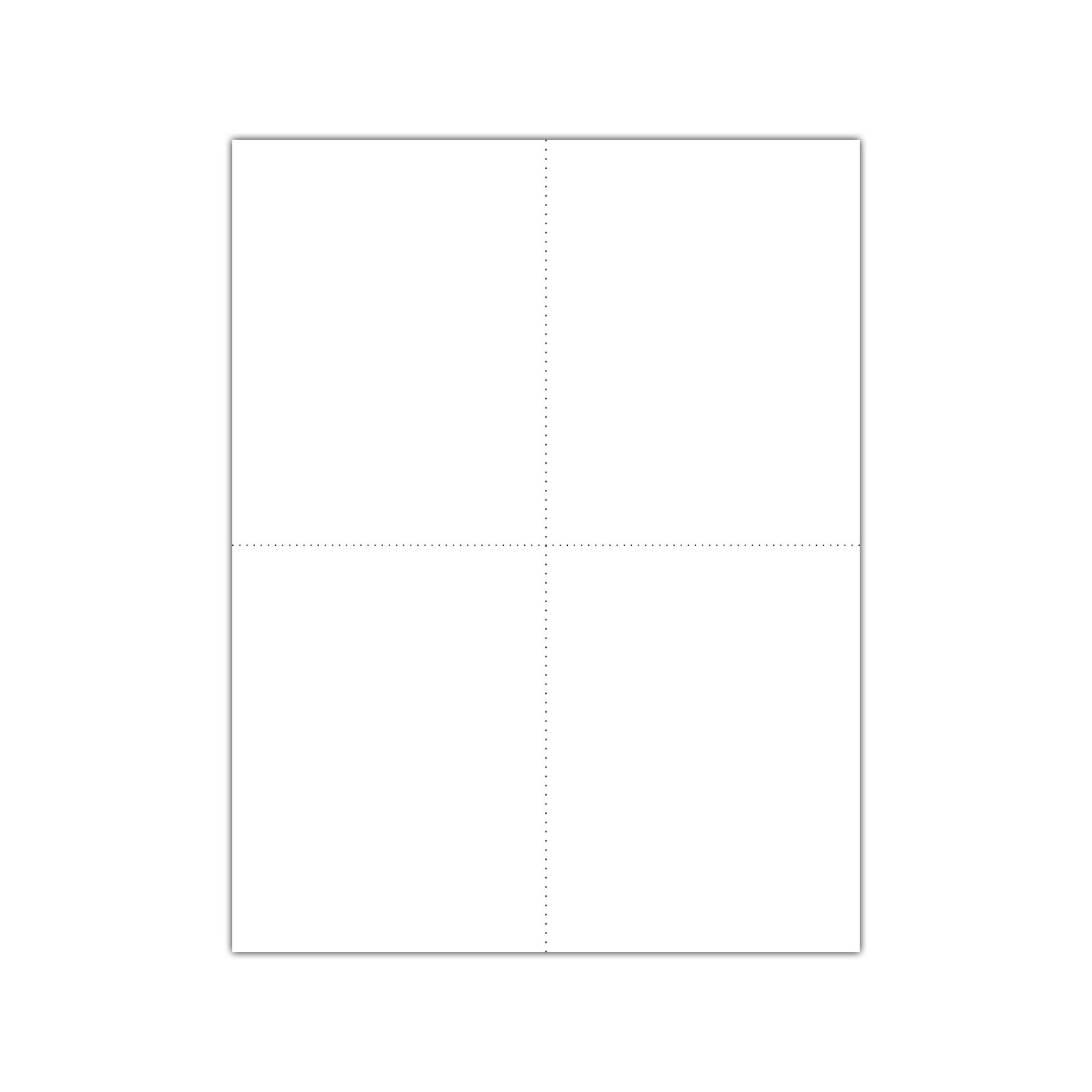 White Perforated Paper - Blank W2 Form -  24lb/60lb - 8.5 x 11" - 50 per Pack