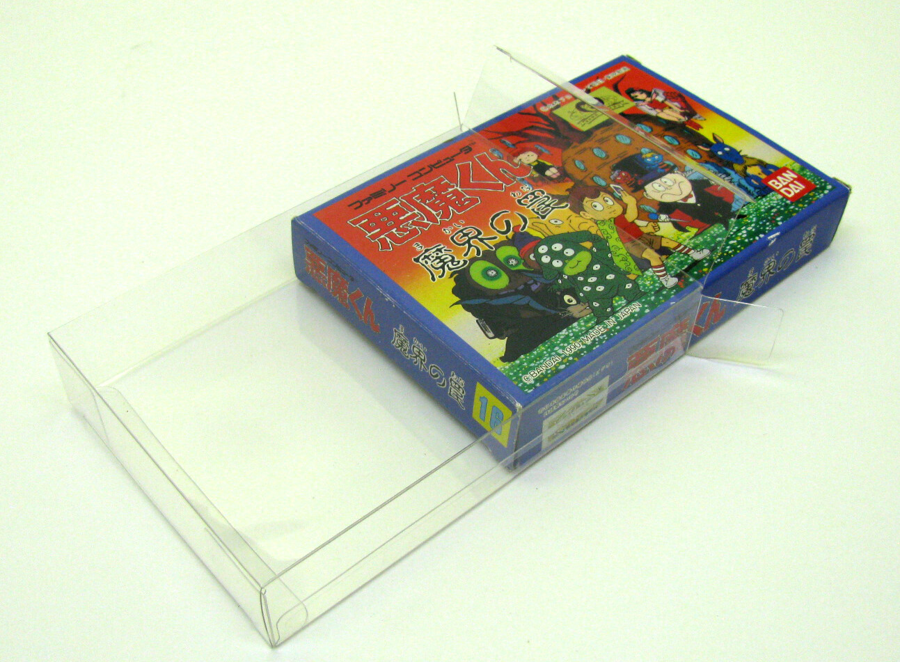 5X NINTENDO FAMICOM MEDIUM CIB GAME - CLEAR PLASTIC PROTECTIVE BOX - READ!