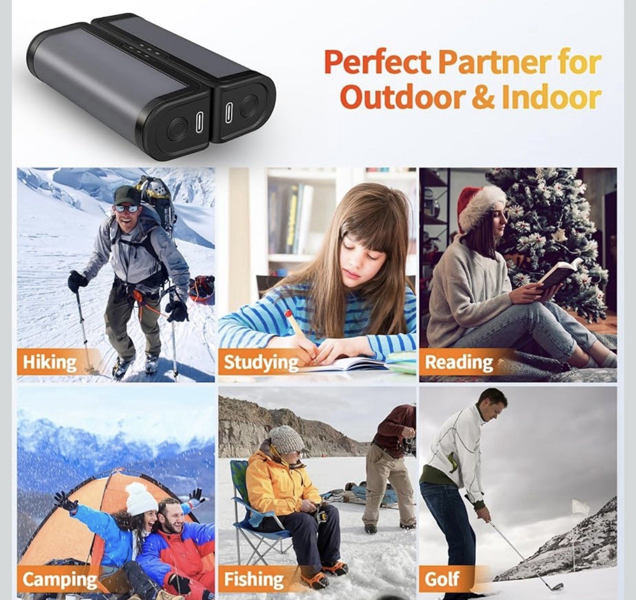 gabless 2pcs Rechargeable Hand Warmer