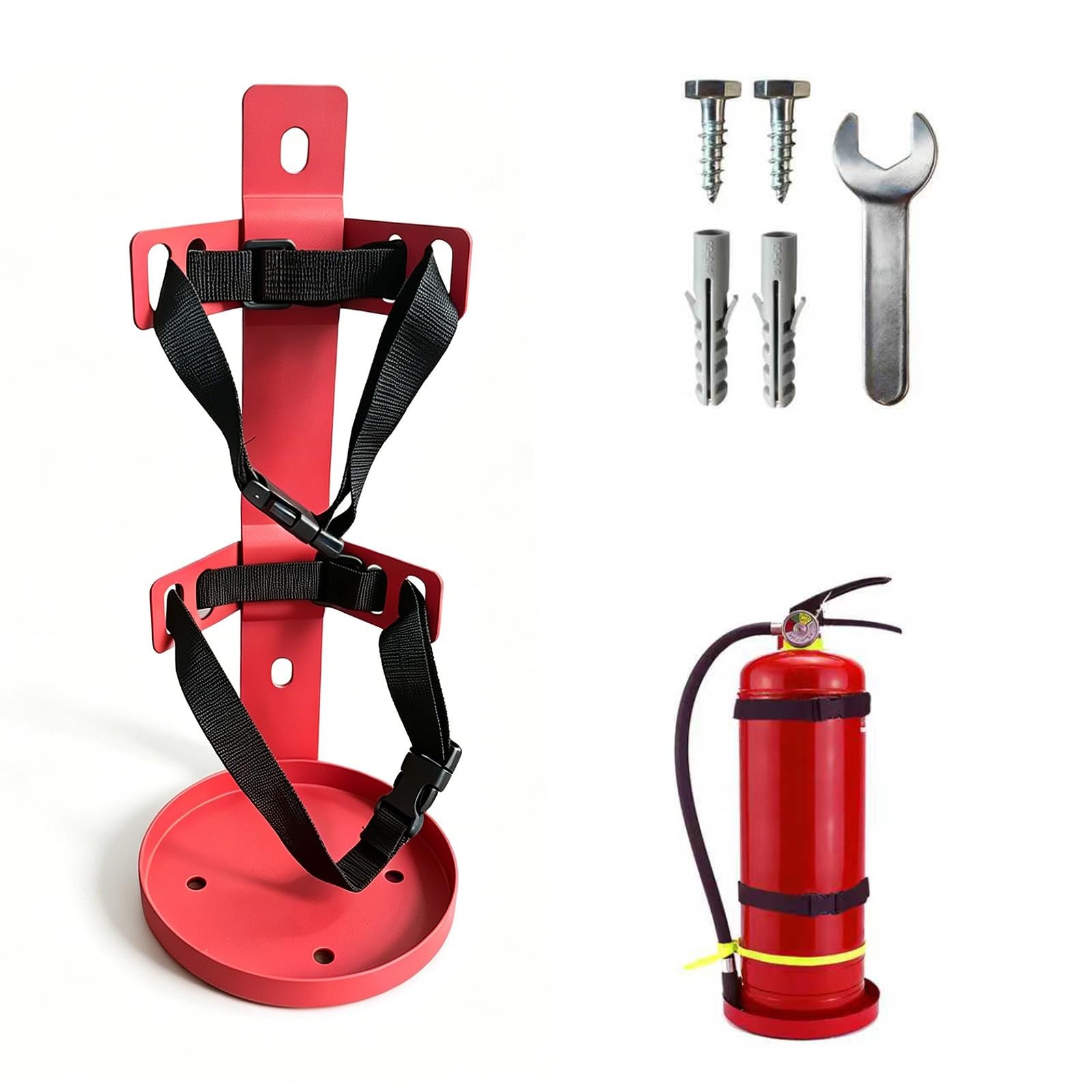 Wall Mounted Fire Extinguisher Mount Bracket For 5 Pound Home Car RV Truck