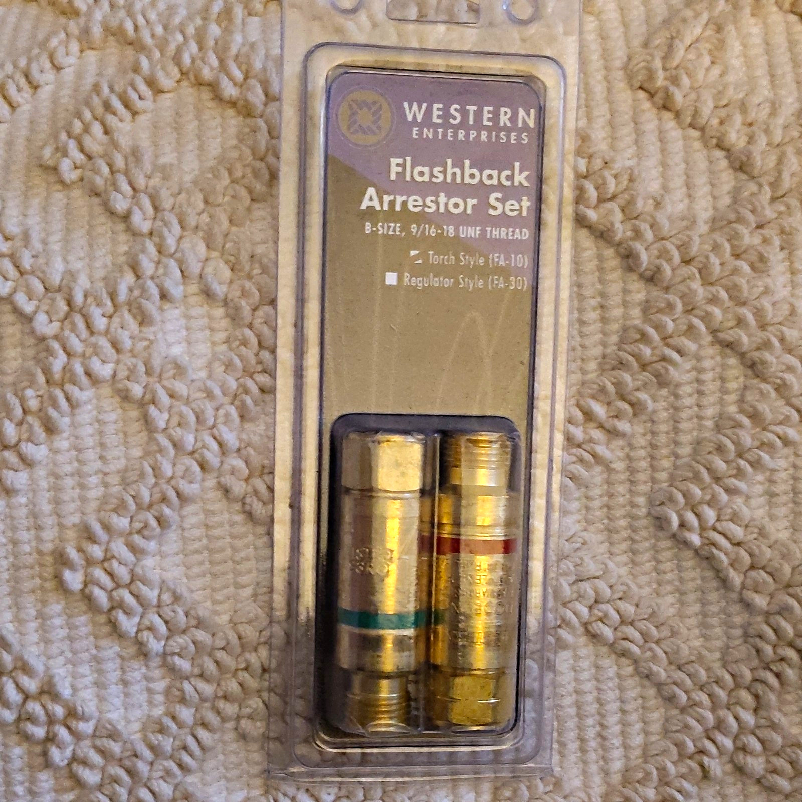 Western Enterprises FA-10 Flashback Arrestor/Check Valve, B-Size 9/16-18 UNF
