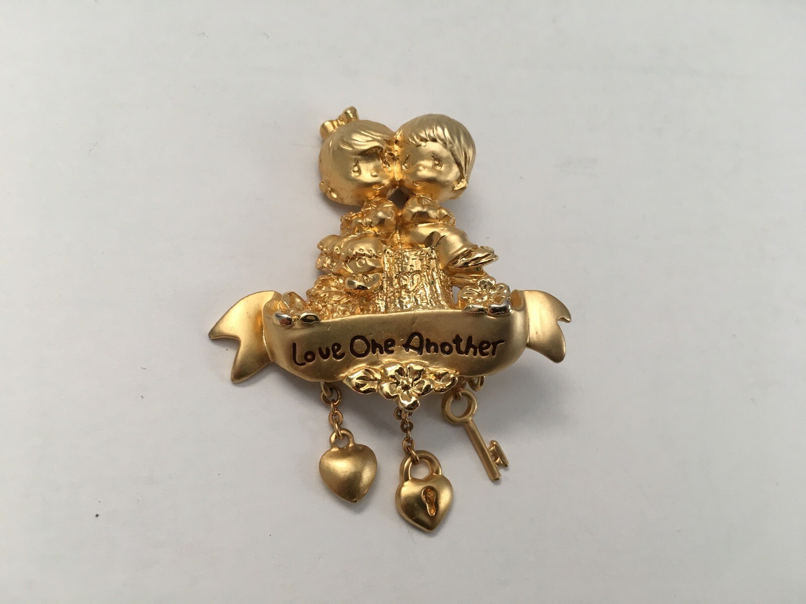 Precious Moments Love One Another Lapel Pin Brooch