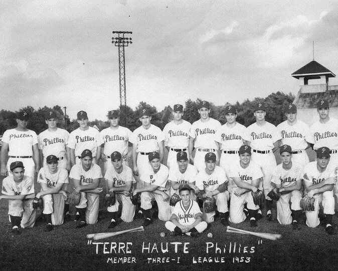 1953 TERRE HAUTE PHILLIES 8X10 TEAM PHOTO BASEBALL PICTURE INDIANA
