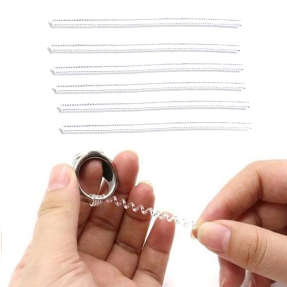 12 PCS Ring Size Reducer Adjuster Invisible Sizer Resize Smaller Clear