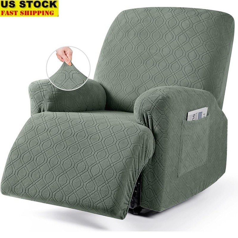 Stretch Recliner Chair Cover 3 Piece Set Furniture Protector Easy Care Slipcover