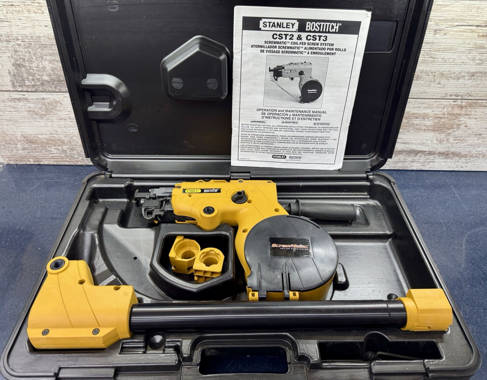 Stanley Bostitch CST2 CST3 ScrewMatic Coil Screw System Kit w Case