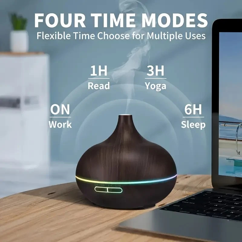 Aroma Diffuser Humidifier With 6x33oz Essential Oils Colorful LED And Remote