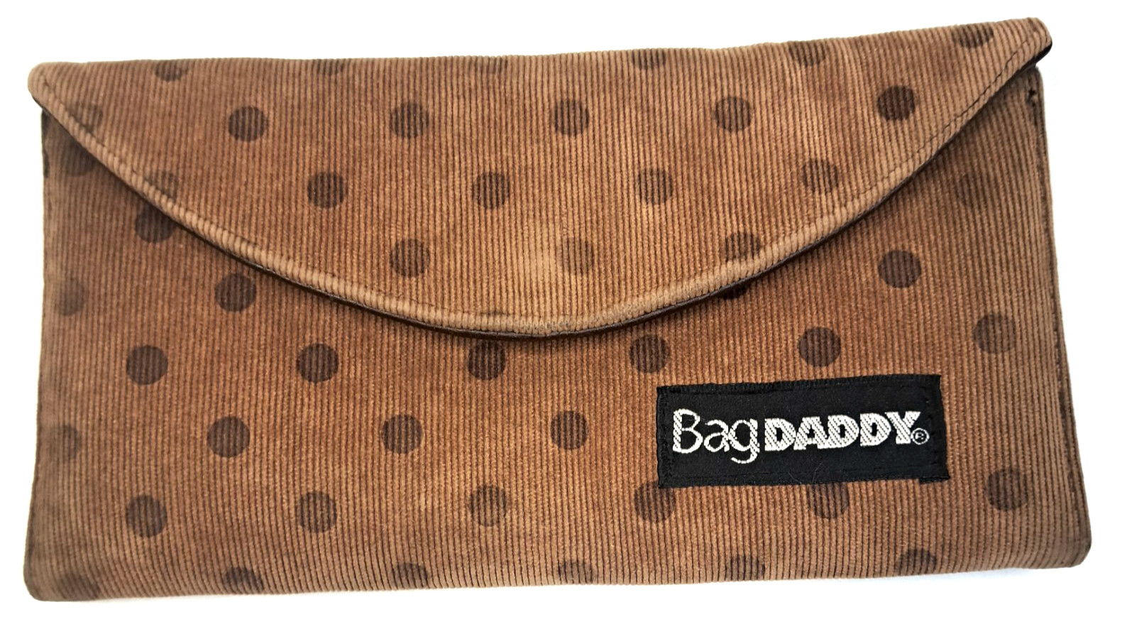 Big Daddy Cordaroy Wallet Brown Polka Dots 7x4"