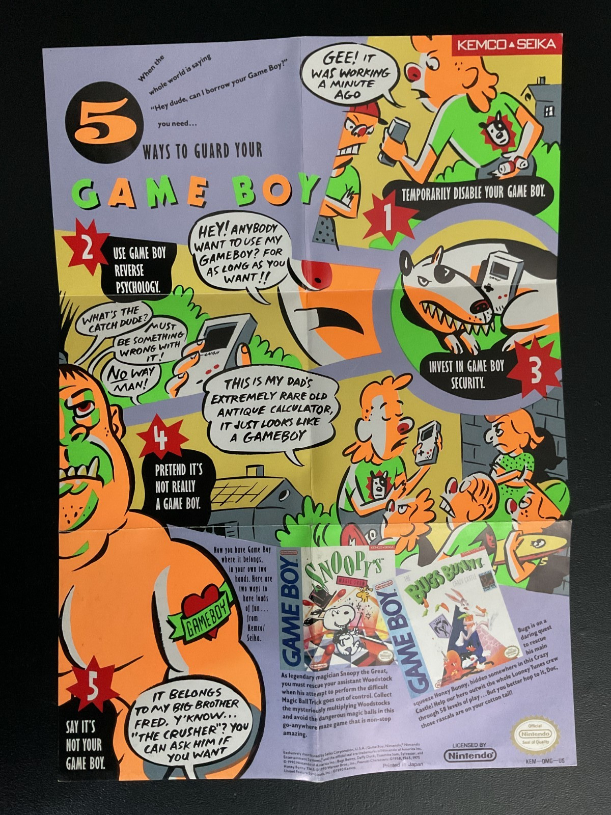 5 Ways To Guard Your GameBoy Kemco Nintendo GameBoy Insert Poster Only
