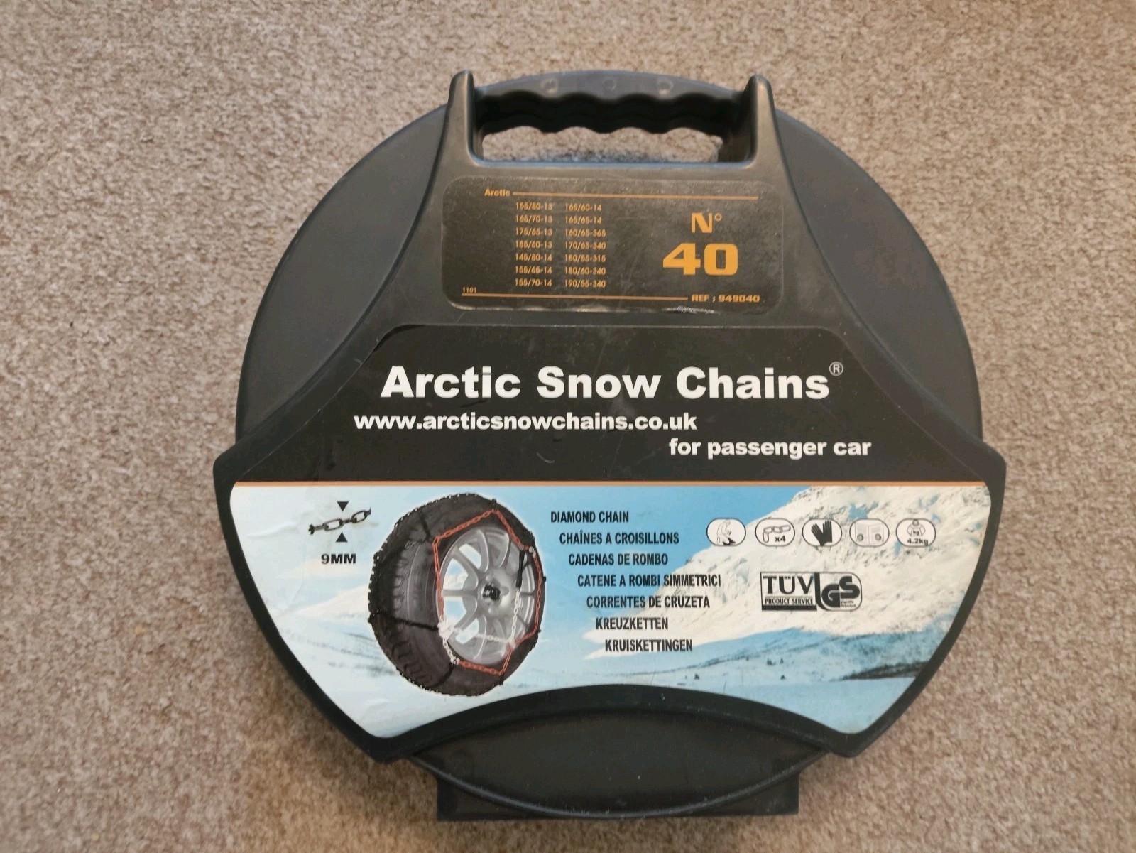 Arctic Snow Chains quick & Easy to fit. Suitable for 13-15in wheels