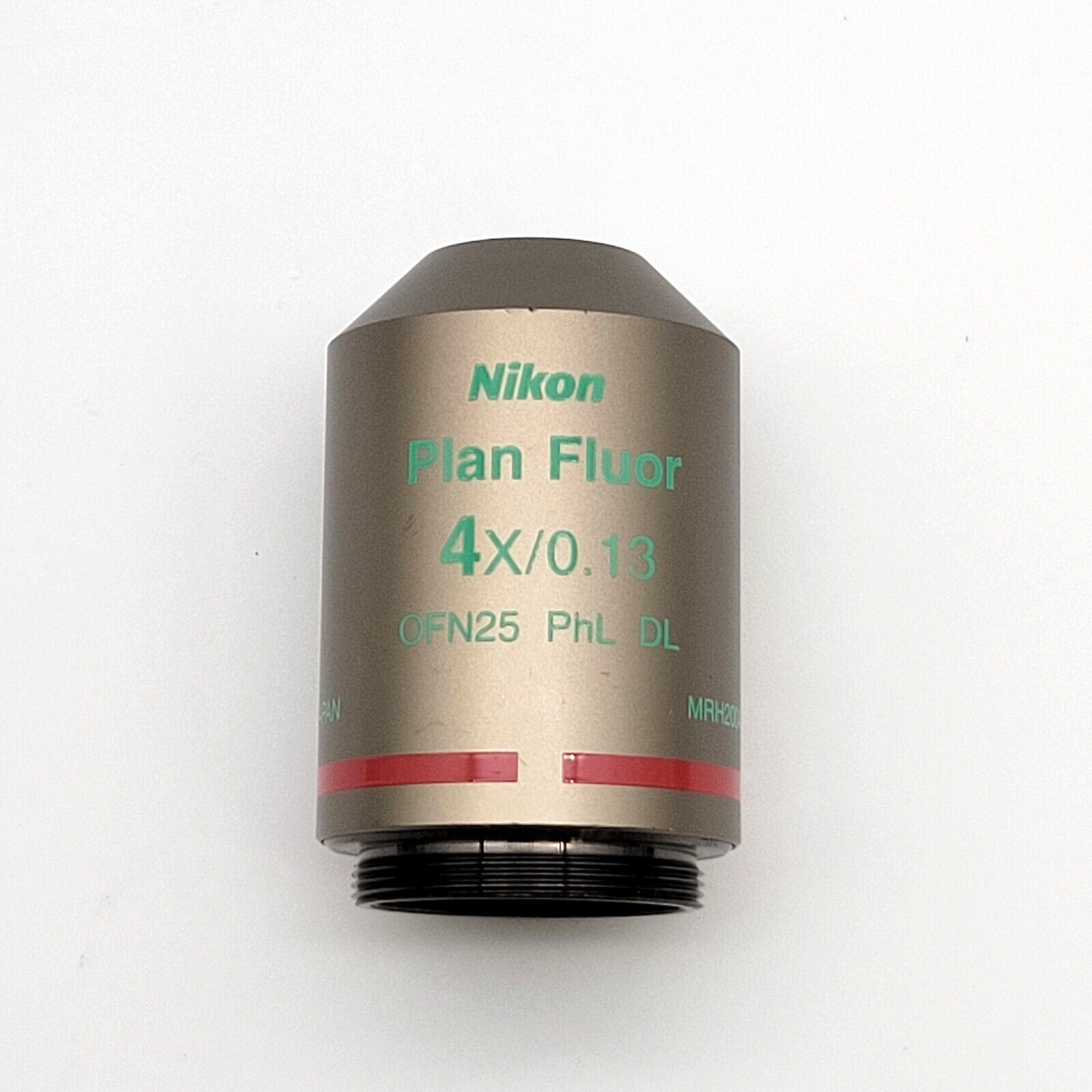 Nikon Microscope Objective CFI Plan Fluor 4x NA 0.13 PhL Phase Contrast