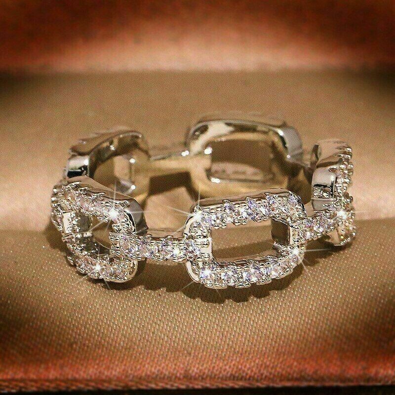 2Ct Round Lab-Created Diamond 14k White Gold Plated Women's Wedding Band Ring
