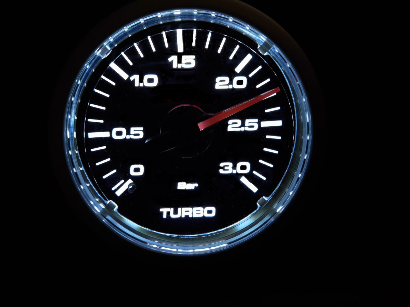 RSR Ladedruck Anzeige SET 3BAR 52mm klar Boost Gauge Instrument 16V VR6 Turbo R