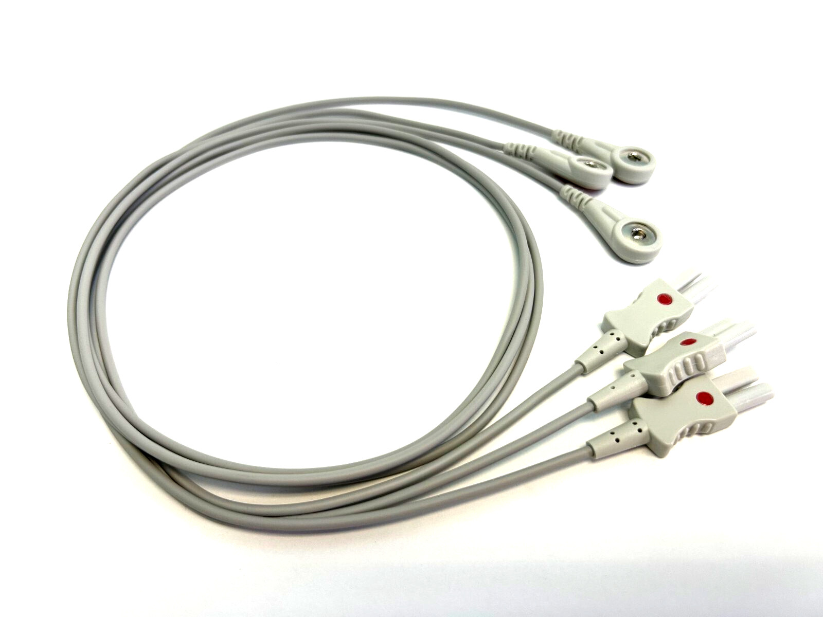 Spacelabs Compatible ECG Leadwire, 012-0498, 3 lead Snap end, 0.9M, Red