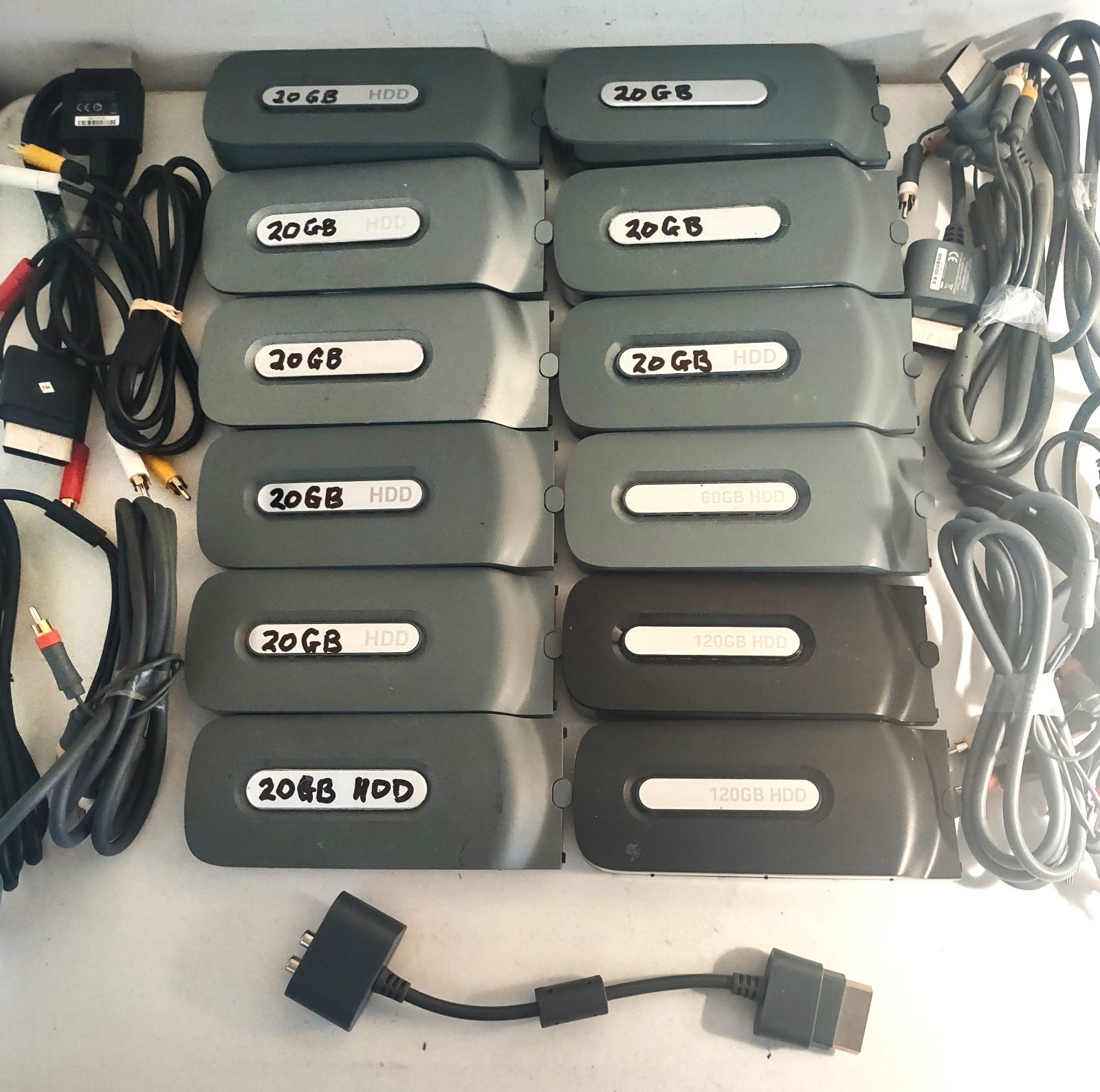 Xbox 360 External Hard Drives, A/V Wires, Audio Adapter