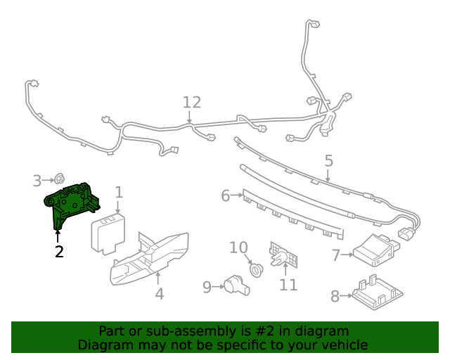 Genuine Blind Spot Detection System Warning Sensor Bracket 3G0-907-456