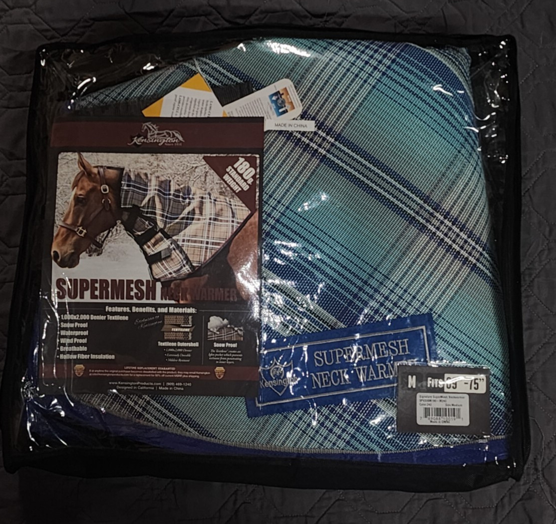 NWT New Kensington Supermesh Neck Warmer M Fits 69"-75" Blankets 180g Hood Blue