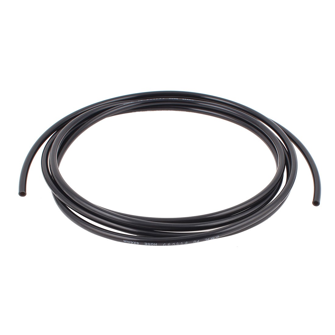 6x4mm Pneumatic Air Compressor Tubing PU Hose Tube Pipe 3 meter Black