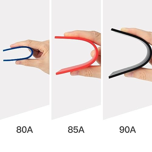 Window Tint Squeegee Black Small Scraper for Vinyl PPF Tools, 3 PCS Different