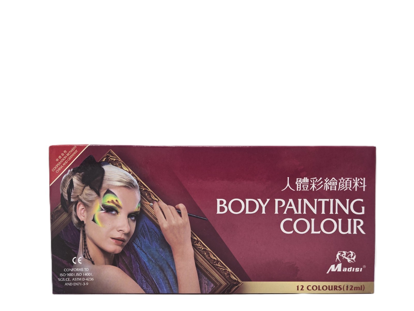 Madisi Non-Toxic Rich Pigment Water-Based Body 12 Painting Color - 12ml