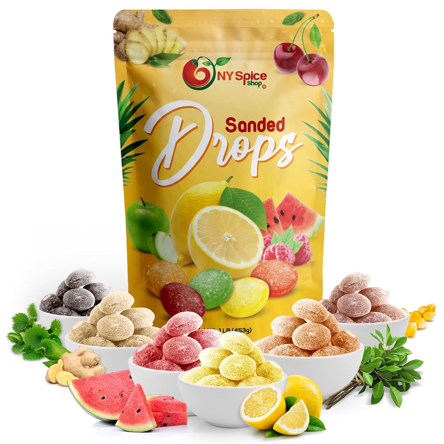 Assorted Sanded Drops Candy - Old Fashioned Hard Candy - by NY Spice