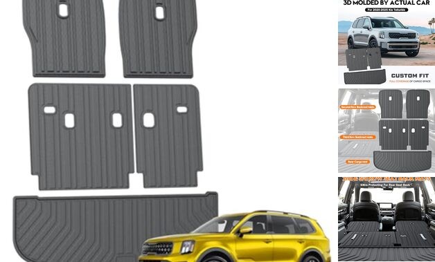 Cargo Mat for 2020-2025 Kia Telluride 2020-2025 │ Trunk + Backrest Mat