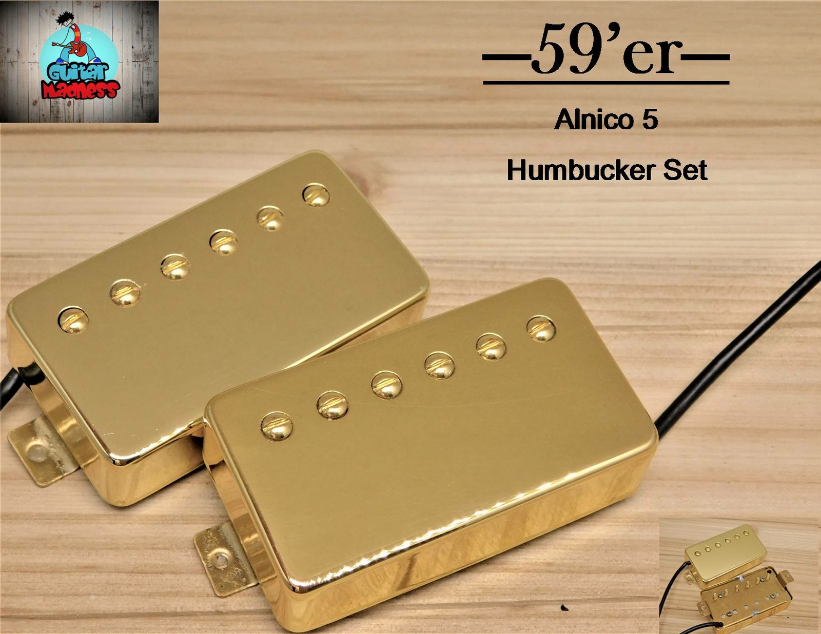 G.M. 59'er Gold Alnico 5 Humbucker Set