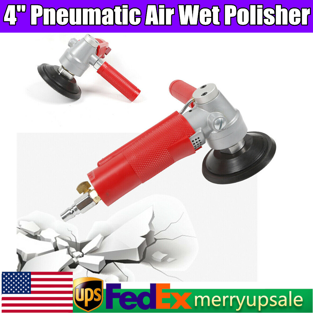 4 inch Pneumatic Grinder Air Wet Jet Air Polisher Water Sander Granite 4300 Rpm