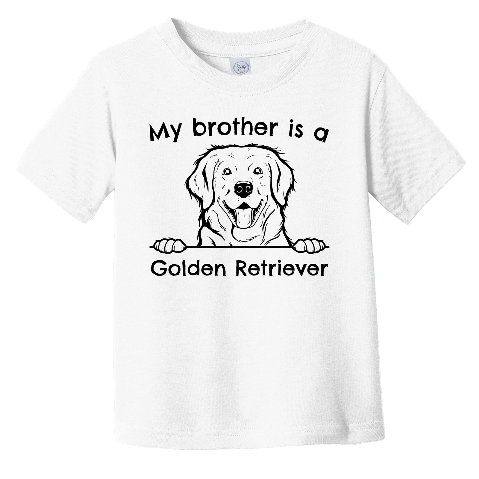 My Brother Is A Golden Retriever Cute Infant Toddler T-Shirt
