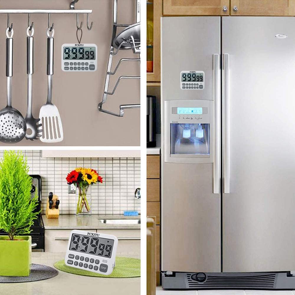 Digital Kitchen Timer, Large Display Countdown/Up Timer with Digits Directly ...