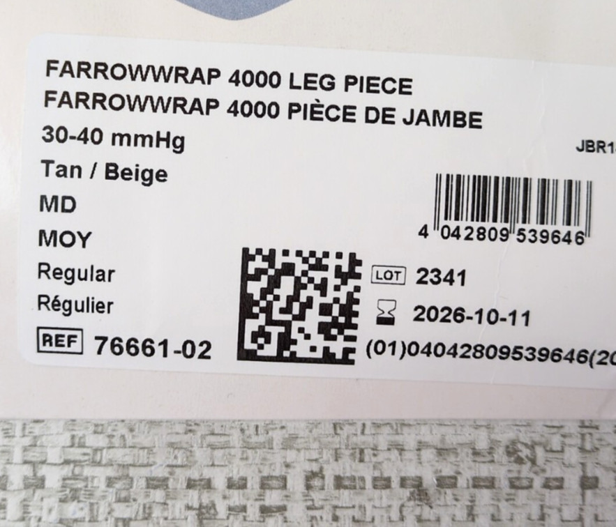 Jobst FarrowWrap 4000 Compression Leg Piece and Sock Tan Medium Wide