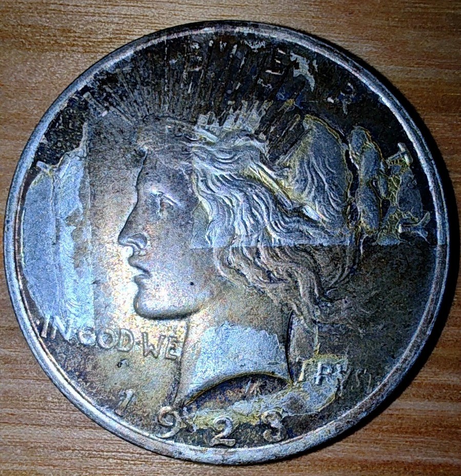 1923 $1 Peace Dollar MS Tape Toner