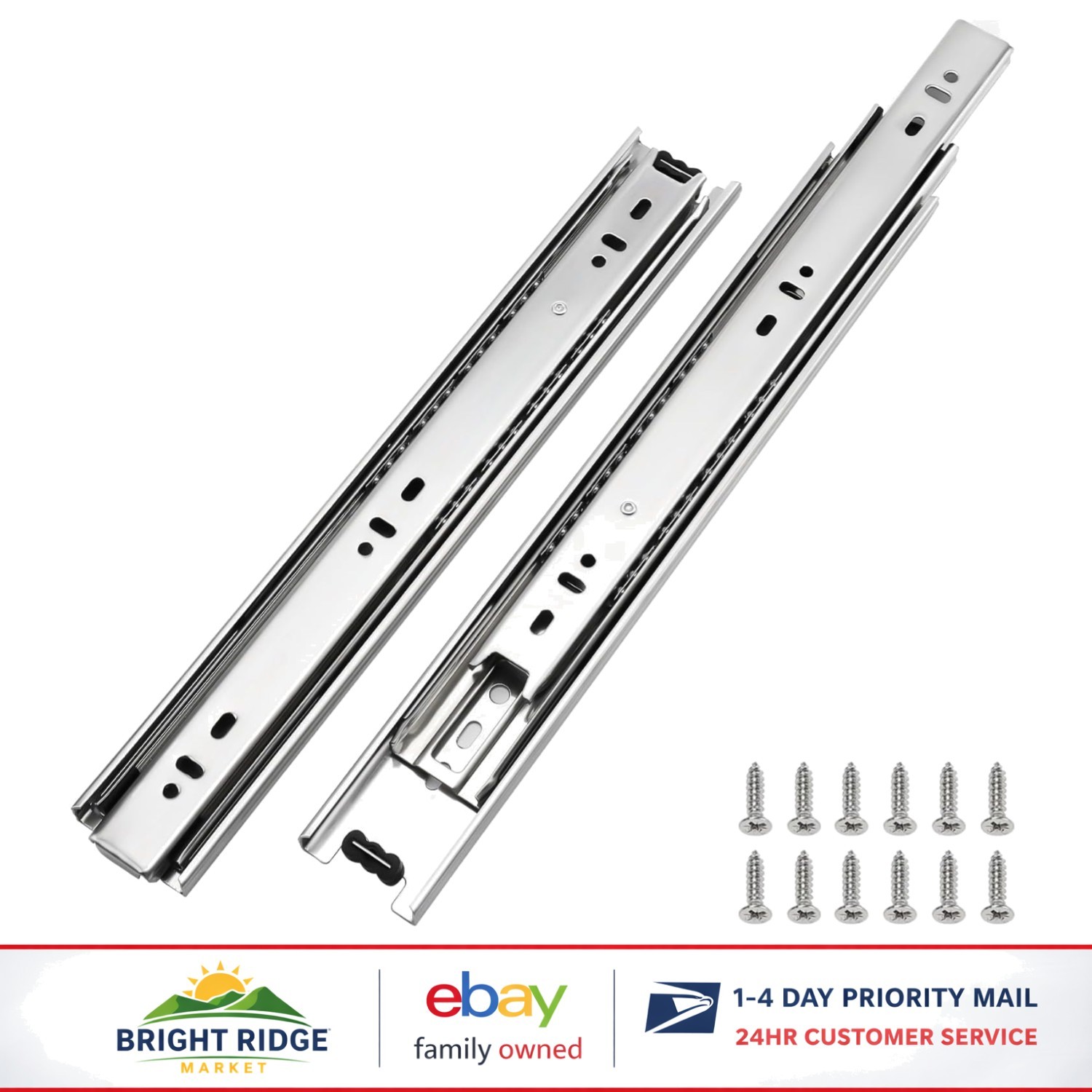 Durable Full Extension Drawer Slides 22 Inch with Quick-Release Installation