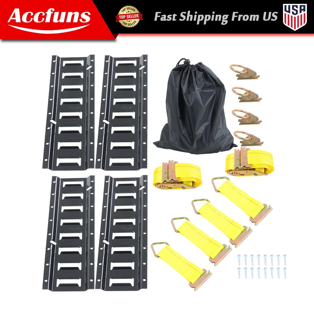 Carbon Steel High-quality Durable 15 Pack 1.3' E Track Tie Down Rail Kit