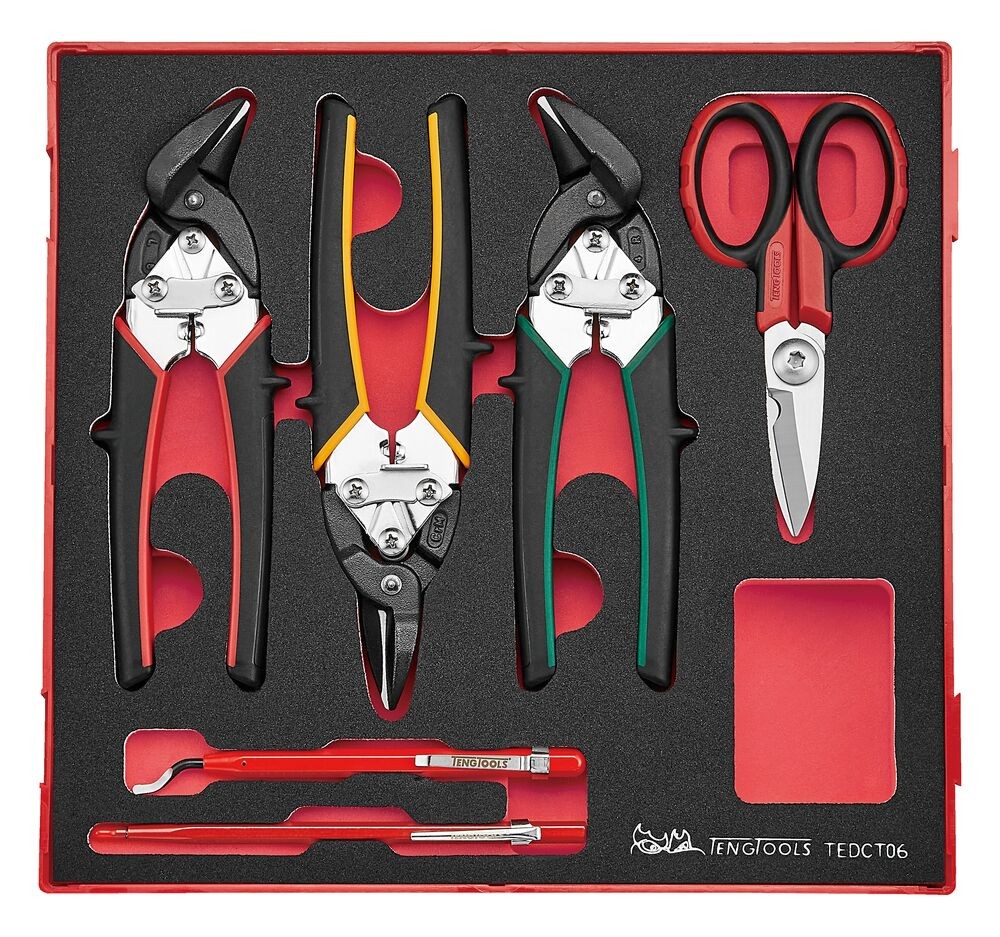 Teng Tools Industrial cutting tool set FOAM2 6 pieces TEDCT06