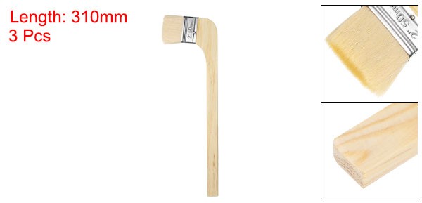 Paint Brush 2Pcs 2" Soft Wool Angled Bend Radiator Paint Brush White