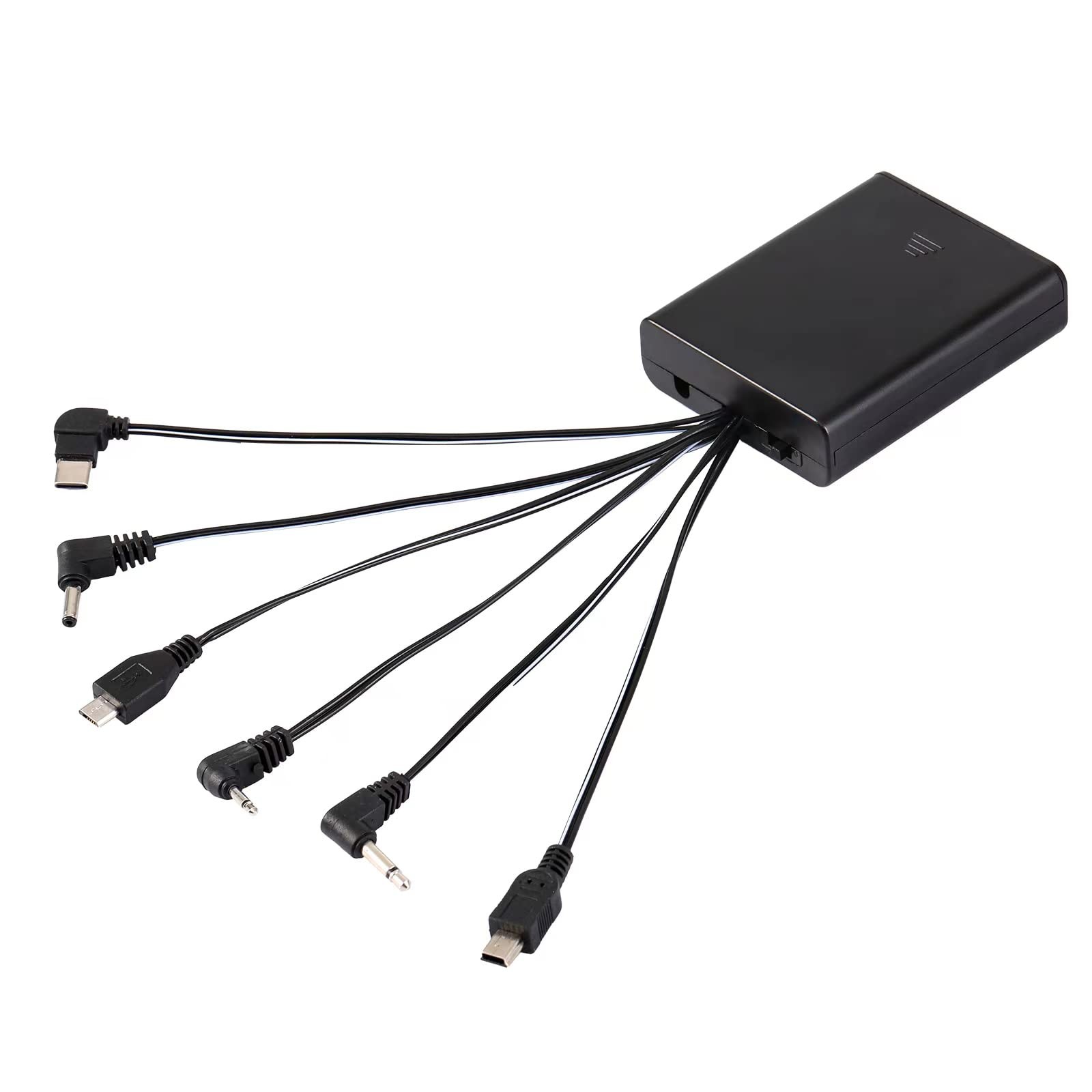 External Power Supply Box with six Kind Jacks and ON/Off Switch for Various D...