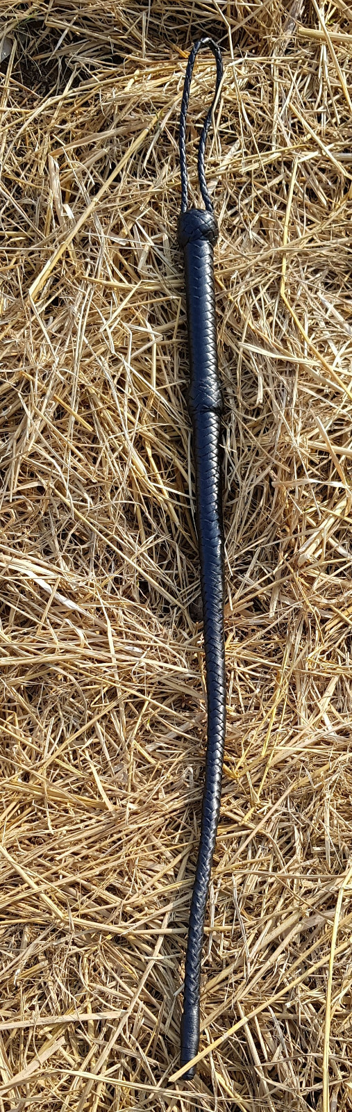 Top Genuine Premium Cowhide Leather 31" Long Bullwhip Flogger Training Whip