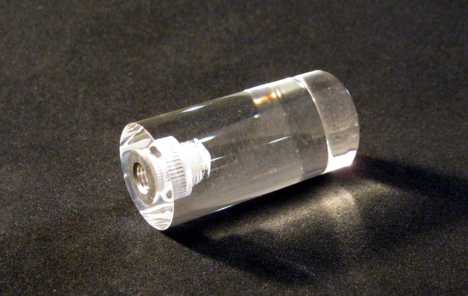 Lamp Finial-TRANSITIONAL ACRYLIC CYLINDER 2" Ht. CLEAR-FS